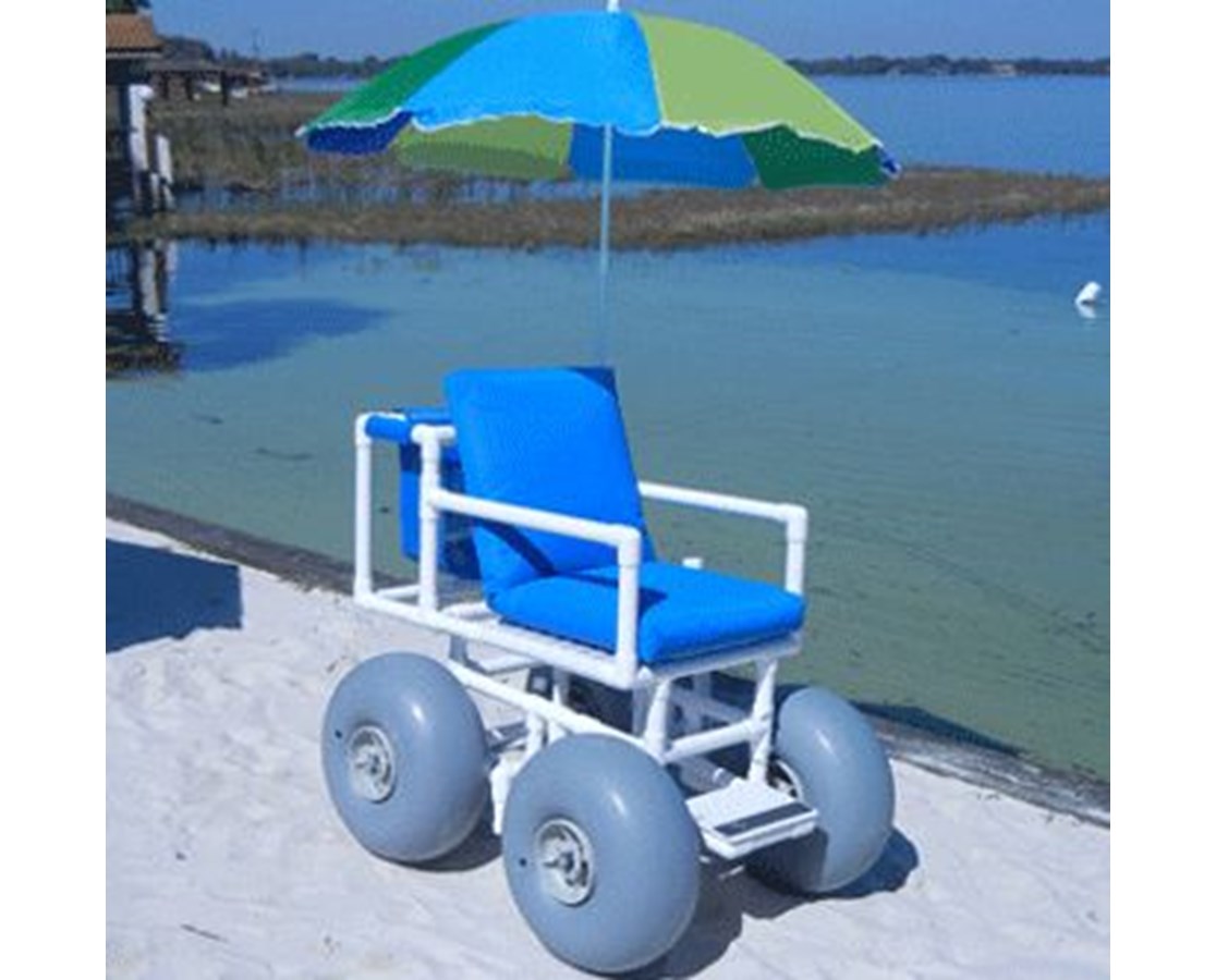 WHEELEEZ4 PVC Beach Wheelchair Large wheels FREE Shipping Tiger